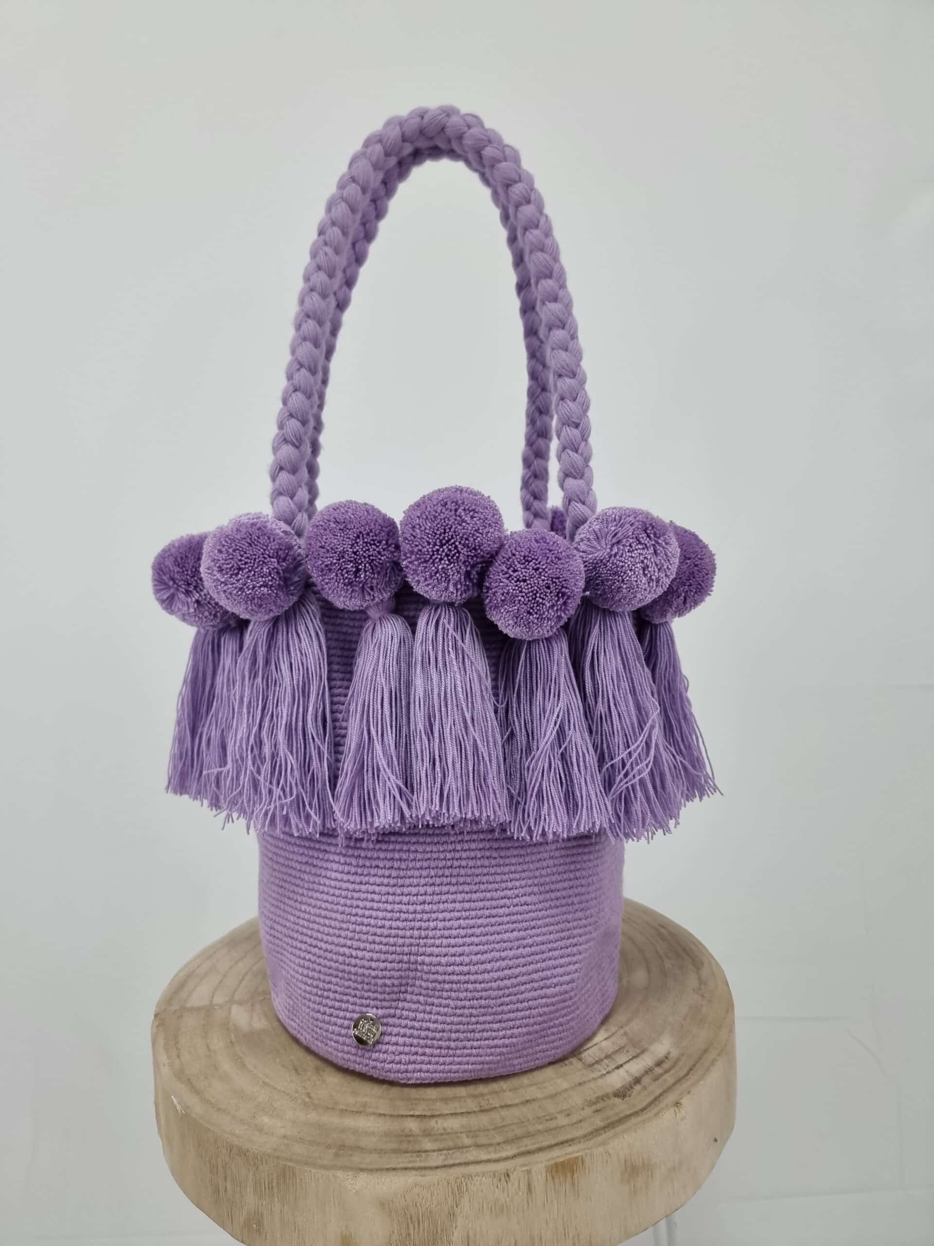 Borsa a Spalla Artigianale Lilla