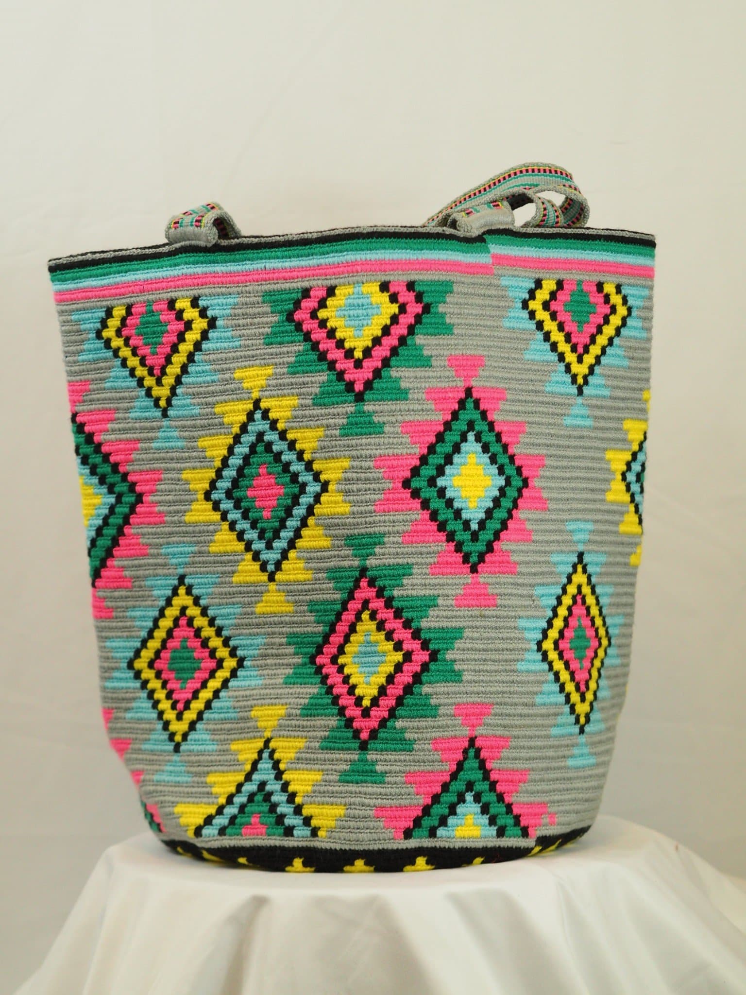 Borsa mare crochet 28x39 cm, resistente e lavabile